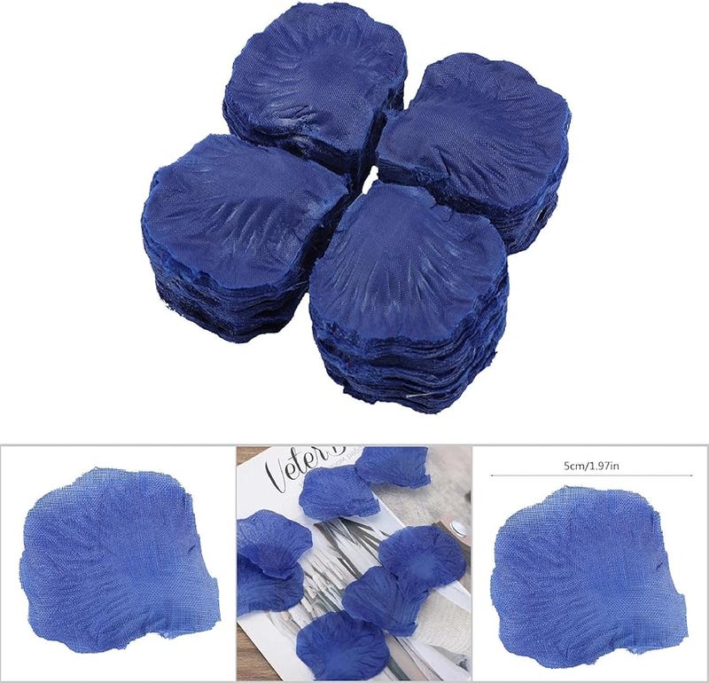 Dark Blue Silk Rose Petals 1000pcs Realistic Durable Wedding Party Home Decor Photography Props - Image 4